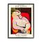 Stupell Industries Picasso Traditional Abstract Painting Dreaming Red Chair in Black Frame Wall Art
